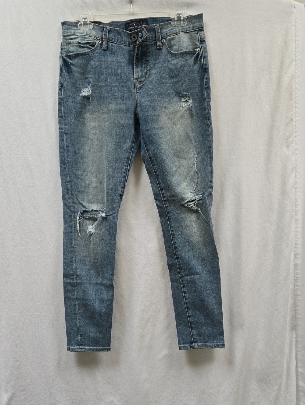 Lucky Brand Distressed Brooke Skinny Jeans - Blue Wash